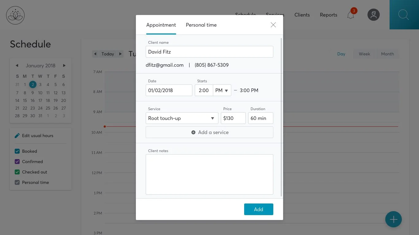 Booking multiple services